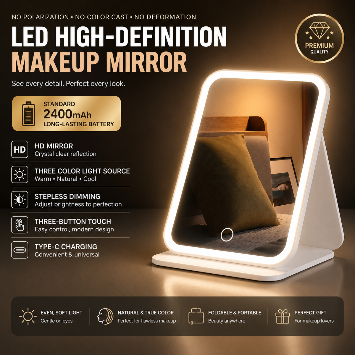 Protona LED Makeup Mirror